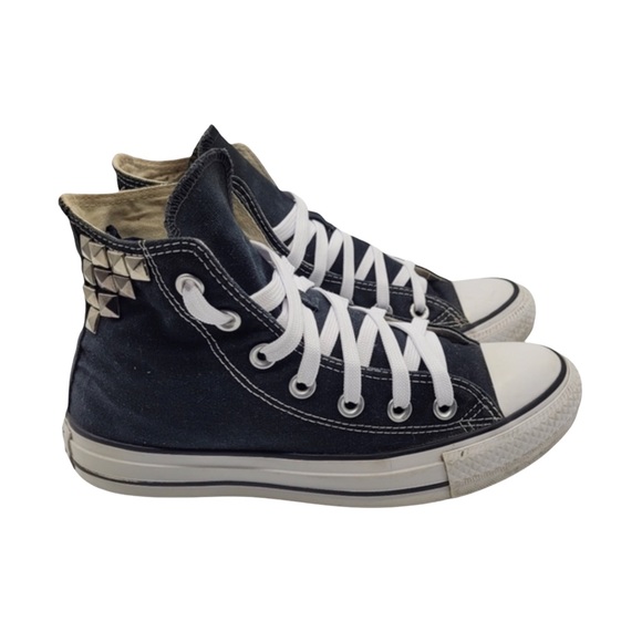 Converse Shoes - Converse All Star Unisex High Top Studded Black Sneakers Size W6 M4